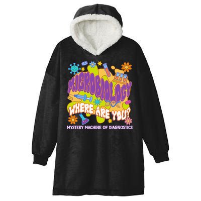Microbiology Mystery Machine Of Diagnostics Lab Week 2025 Hooded Wearable Blanket