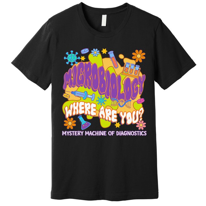 Microbiology Mystery Machine Of Diagnostics Lab Week 2025 Premium T-Shirt