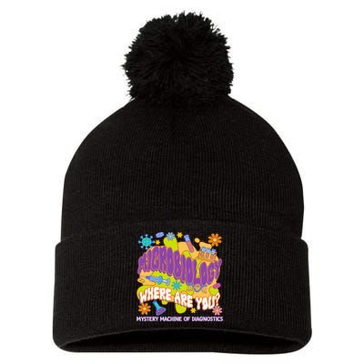 Microbiology Mystery Machine Of Diagnostics Lab Week 2025 Pom Pom 12in Knit Beanie