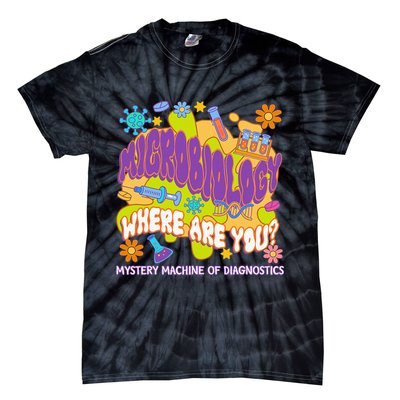Microbiology Mystery Machine Of Diagnostics Lab Week 2025 Tie-Dye T-Shirt