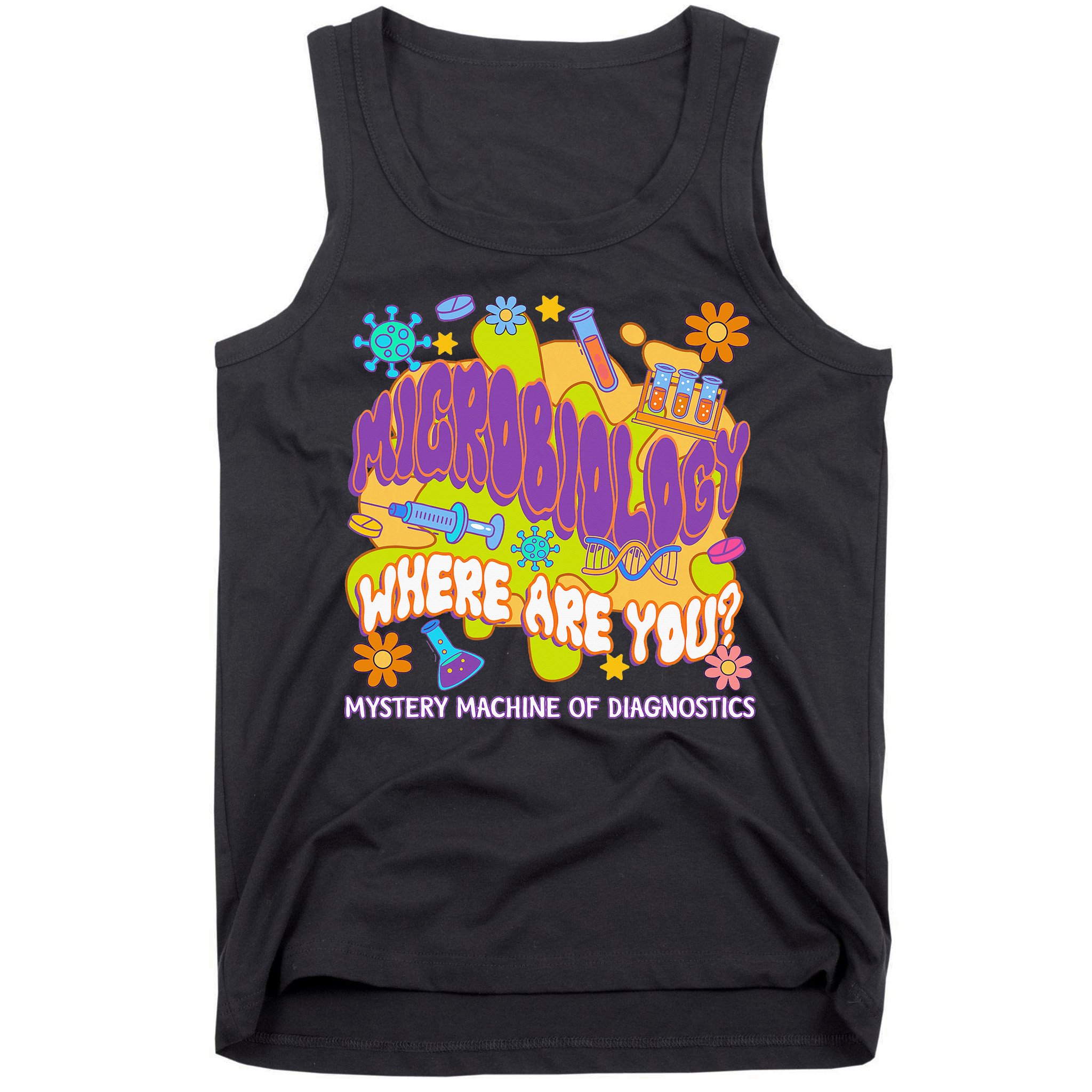 Microbiology Mystery Machine Of Diagnostics Lab Week 2025 Tank Top