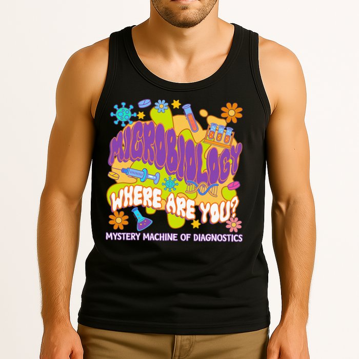 Microbiology Mystery Machine Of Diagnostics Lab Week 2025 Tank Top