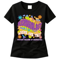 Microbiology Mystery Machine Of Diagnostics Lab Week 2025 Womens T-Shirt