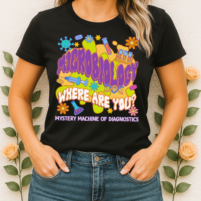 Microbiology Mystery Machine Of Diagnostics Lab Week 2025 Womens T-Shirt
