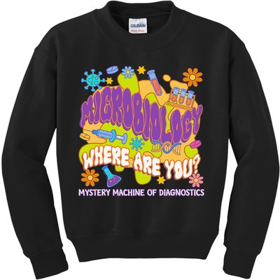 Microbiology Mystery Machine Of Diagnostics Lab Week 2025 Kids Sweatshirt