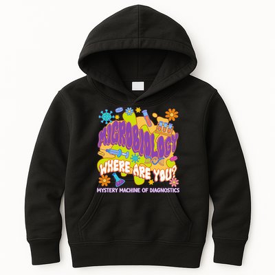 Microbiology Mystery Machine Of Diagnostics Lab Week 2025 Kids Hoodie