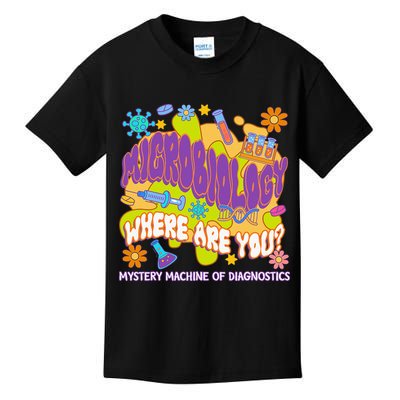 Microbiology Mystery Machine Of Diagnostics Lab Week 2025 Kids T-Shirt