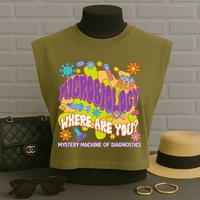 Microbiology Mystery Machine Of Diagnostics Lab Week 2025 Garment-Dyed Women's Muscle Tee