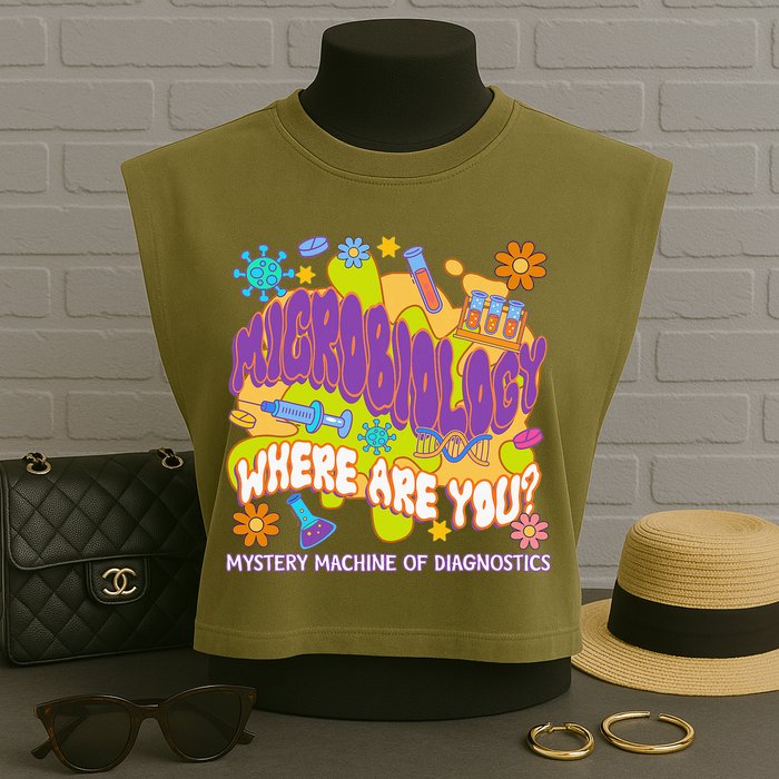 Microbiology Mystery Machine Of Diagnostics Lab Week 2025 Garment-Dyed Women's Muscle Tee