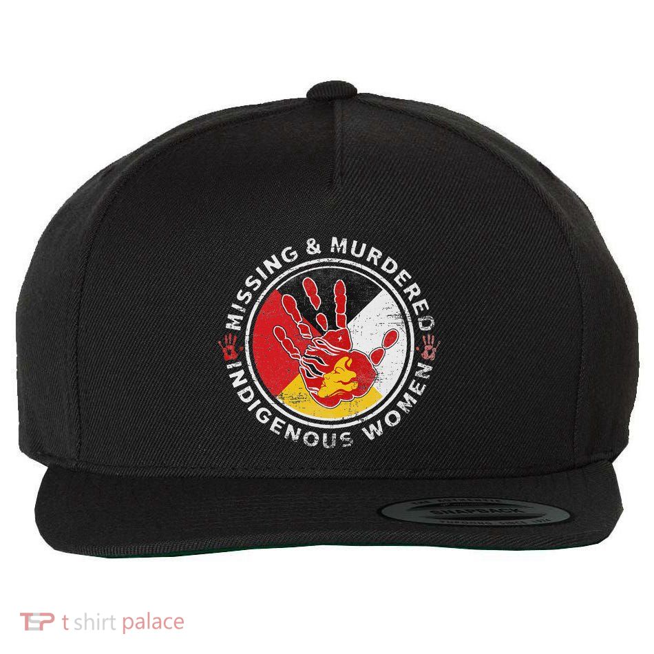 Mmiw Missing & Murdered Indigenous Women Red Hand Wool Snapback Cap