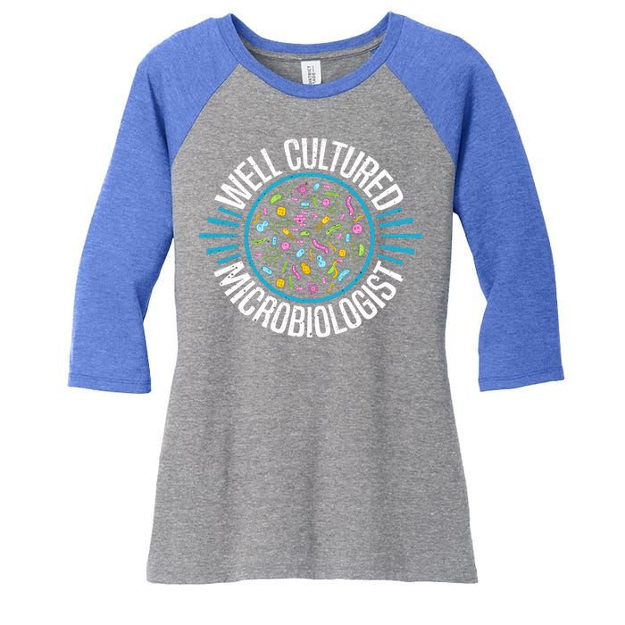 Medical Microbiology Microbiologist Funny Gift Funny Microbiology Gift Women's Tri-Blend 3/4-Sleeve Raglan Shirt