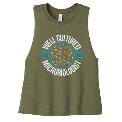 Medical Microbiology Microbiologist Funny Gift Funny Microbiology Gift Women's Racerback Cropped Tank