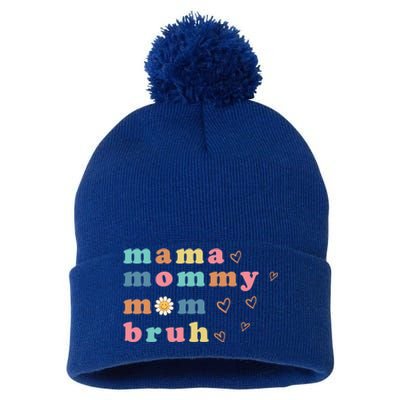 Mama Mommy Mom Bruh Meaningful Gift Pom Pom 12in Knit Beanie