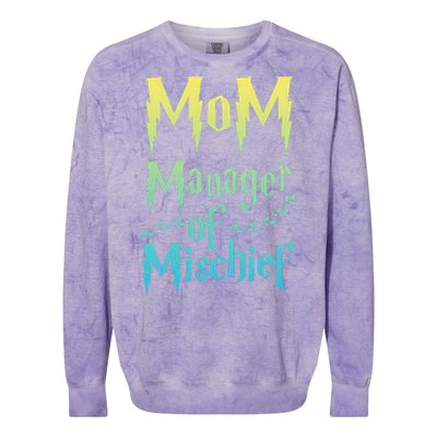 Magical Mom Manager of Mischief Colorblast Crewneck Sweatshirt