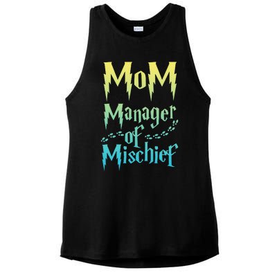 Magical Mom Manager of Mischief Ladies PosiCharge Tri-Blend Wicking Tank