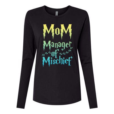 Magical Mom Manager of Mischief Womens Cotton Relaxed Long Sleeve T-Shirt