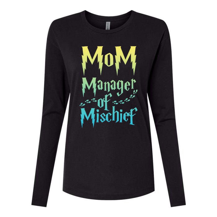 Magical Mom Manager of Mischief Womens Cotton Relaxed Long Sleeve T-Shirt