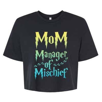 Magical Mom Manager of Mischief Bella+Canvas Jersey Crop Tee