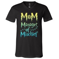 Magical Mom Manager of Mischief V-Neck T-Shirt