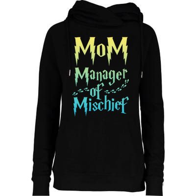 Magical Mom Manager of Mischief Womens Funnel Neck Pullover Hood