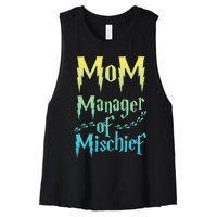 Magical Mom Manager of Mischief Women's Racerback Cropped Tank