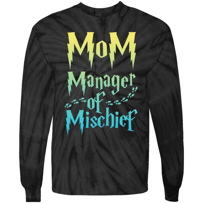 Magical Mom Manager of Mischief Tie-Dye Long Sleeve Shirt