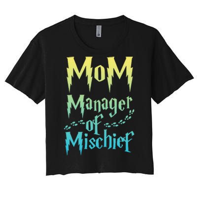 Magical Mom Manager of Mischief Women's Crop Top Tee