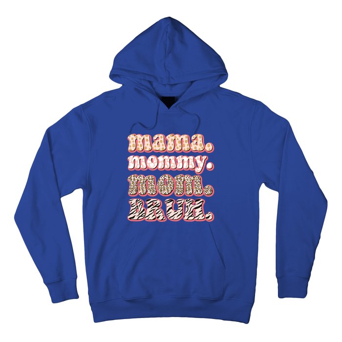 Mama Mommy Mom Bruh Vintage Leopard Great Gift Hoodie