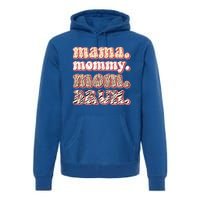 Mama Mommy Mom Bruh Vintage Leopard Great Gift Premium Hoodie