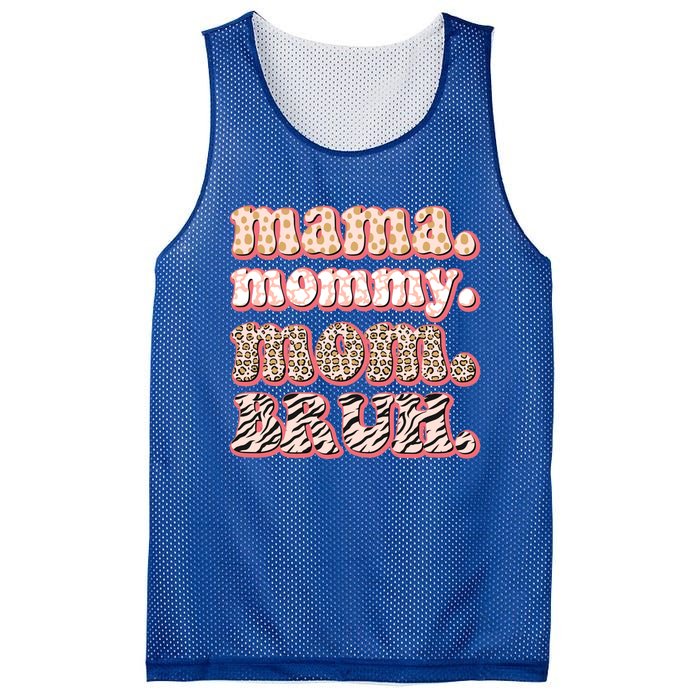 Mama Mommy Mom Bruh Vintage Leopard Great Gift Mesh Reversible Basketball Jersey Tank