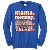 Mama Mommy Mom Bruh Vintage Leopard Great Gift Tall Sweatshirt