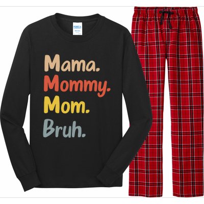 Mama Mommy Mom Bruh Long Sleeve Pajama Set