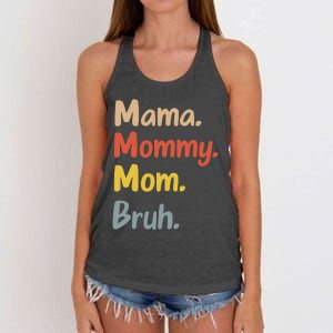 Mama Mommy Mom Bruh Women's Knotted Racerback Tank