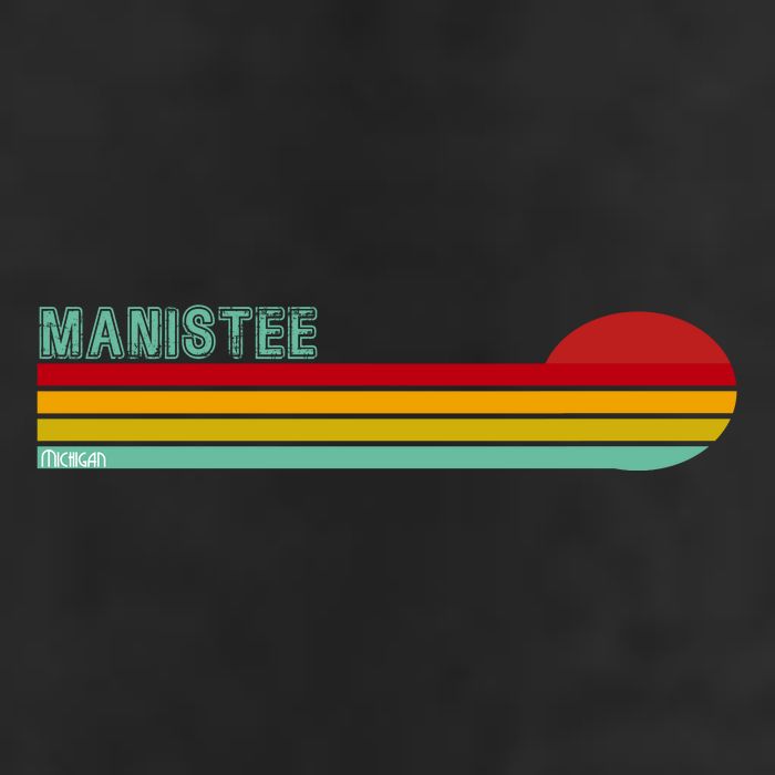 Manistee Michigan 7 Panel Mesh Trucker Snapback Hat