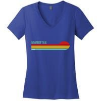 Manistee Michigan Women's V-Neck T-Shirt