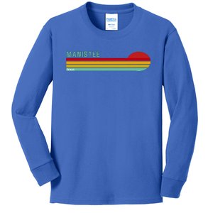 Manistee Michigan Kids Long Sleeve Shirt