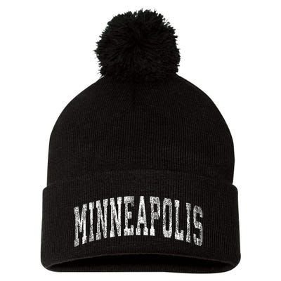 Minneapolis Minnesota Mn Vintage Pom Pom 12in Knit Beanie
