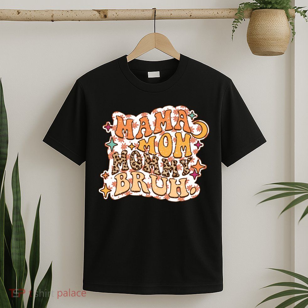Mama Mom Mommy Brush Leopard Gift For Mother's Day T-Shirt