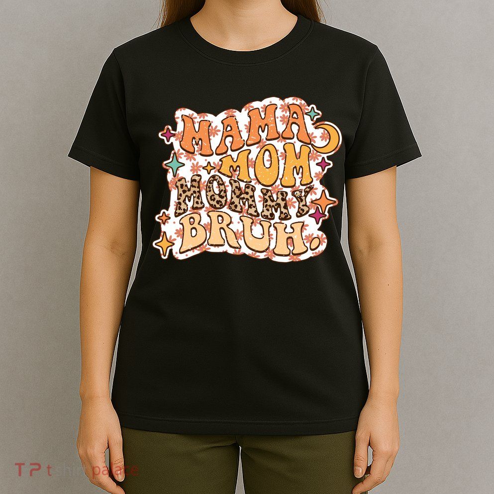 Mama Mom Mommy Brush Leopard Gift For Mother's Day T-Shirt