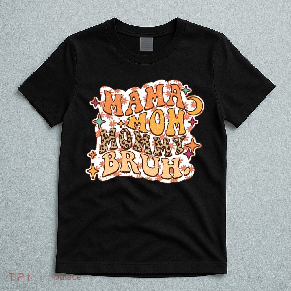Mama Mom Mommy Brush Leopard Gift For Mother's Day T-Shirt