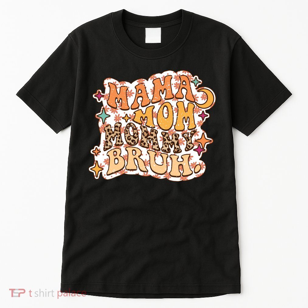 Mama Mom Mommy Brush Leopard Gift For Mother's Day Tall T-Shirt