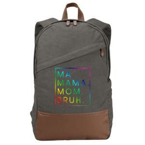 Ma Mama Mom Bruh Gift Cotton Canvas Backpack