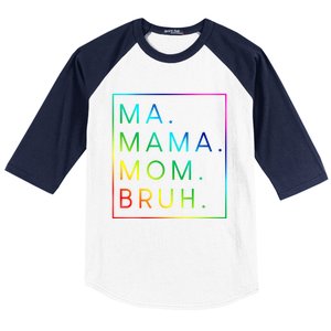 Ma Mama Mom Bruh Gift Baseball Sleeve Shirt