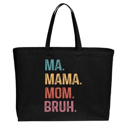 Ma Mama Mom Bruh Mommy Funny Saying Mother Cotton Canvas Jumbo Tote