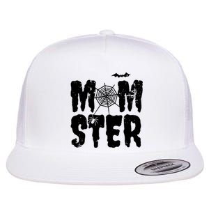 Momster Monster Mom Halloween Funny Gift For Moms Flat Bill Trucker Hat