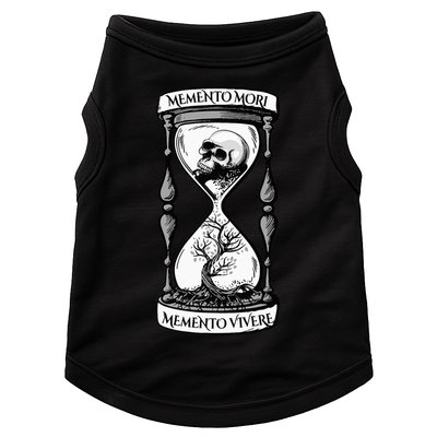 Memento Mori Memento Vivere Skull Design Stoic Memento Mori Doggie Tank