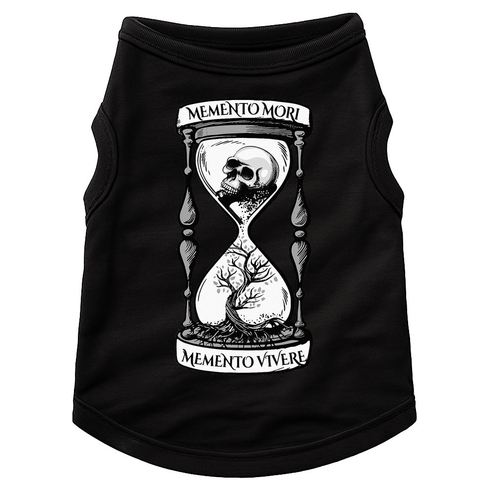 Memento Mori Memento Vivere Skull Design Stoic Memento Mori Doggie Tank