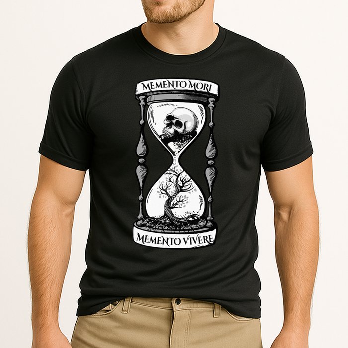 Memento Mori Memento Vivere Skull Design Stoic Memento Mori Performance Shirt