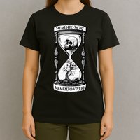 Memento Mori Memento Vivere Skull Design Stoic Memento Mori T-Shirt