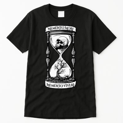 Memento Mori Memento Vivere Skull Design Stoic Memento Mori Tall T-Shirt